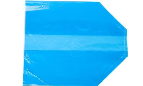 Folded blue VCI gas-phase anti-rust bag