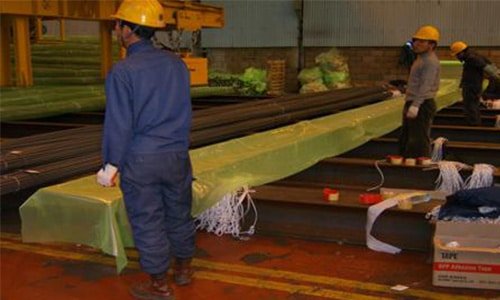 Application of yellow anti-rust film in anti-rust of transport steel bar