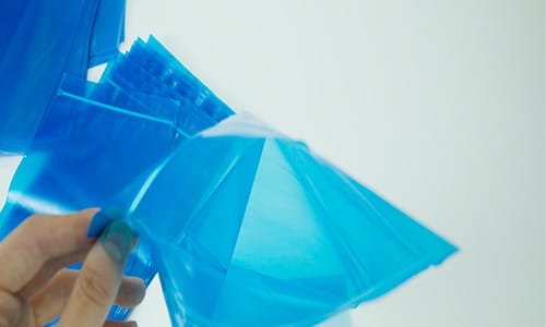 Demonstrated blue flat mouth anti-rust bag