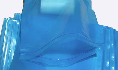 Self-sealing blue gas-phase anti-rust bag