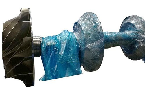 Use blue VCI gas phase anti-rust film to wrap packaging anti-rust metal products