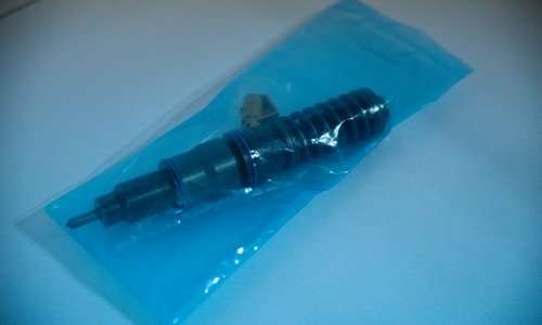 wz-4 Narrow self-sealing blue VCI gas-phase anti-rust bag detail