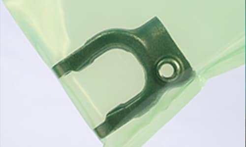 Green gas-phase anti-rust bag with metal fittings