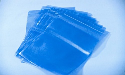Self-sealing blue transparent VCI gas-phase anti-rust bag